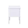 Ellison White 2-Drawer Wood Nightstand with Carved Legs and Antique Brass Knobs