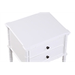 Ellison White 2-Drawer Wood Nightstand with Carved Legs and Antique Brass Knobs