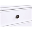 Ellison White 2-Drawer Wood Nightstand with Carved Legs and Antique Brass Knobs