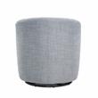 Comfort Pointe Lynton Indigo Blue Polyester Fabric Swivel Accent Chair