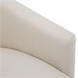 Elm Ivory Woven Polyester Fabric Skirted 360-degree Swivel Accent Chair