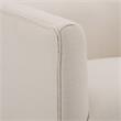 Elm Ivory Woven Polyester Fabric Skirted 360-degree Swivel Accent Chair