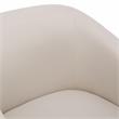 Elm Ivory Woven Polyester Fabric Skirted 360-degree Swivel Accent Chair