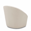 Andria Milky White Textured Polyester Boucle Fabric Swivel Accent Chair