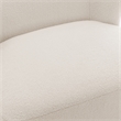 Vesper Milky White Textured Polyester Boucle Fabric Accent Chair