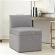 Comfort Pointe Delray Modern Fabric Upholstered Caster Chair in Ashen Gray