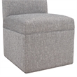 Comfort Pointe Delray Modern Fabric Upholstered Caster Chair in Ashen Gray