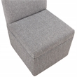 Comfort Pointe Delray Modern Fabric Upholstered Caster Chair in Ashen Gray