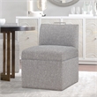Comfort Pointe Delray Modern Fabric Upholstered Caster Chair in Ashen Gray