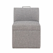 Comfort Pointe Delray Modern Fabric Upholstered Caster Chair in Ashen Gray