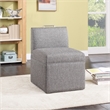 Comfort Pointe Delray Modern Fabric Upholstered Caster Chair in Ashen Gray