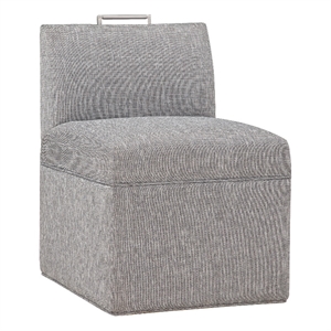 Comfort Pointe Delray Modern Fabric Upholstered Caster Chair in Ashen Gray