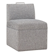 Comfort Pointe Delray Modern Fabric Upholstered Caster Chair in Ashen Gray