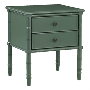 Comfort Pointe Ellison Vintage Green Wood 2-drawer Coastal Style Nightstand