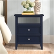 Comfort Pointe Walker Midnight Blue Wood 2-drawer Nightstand