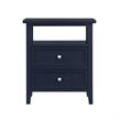 Comfort Pointe Walker Midnight Blue Wood 2-drawer Nightstand
