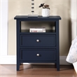 Comfort Pointe Walker Midnight Blue Wood 2-drawer Nightstand