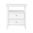 Comfort Pointe Walker White Wood 2-drawer Casual Storage Nightstand