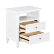 Comfort Pointe Walker White Wood 2-drawer Casual Storage Nightstand