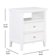 Comfort Pointe Walker White Wood 2-drawer Casual Storage Nightstand