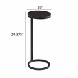 Comfort Pointe York Round Modern Metal Accent Table in Antique Bronze
