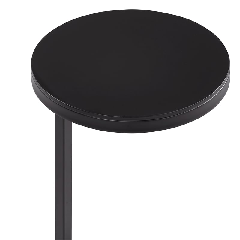 Comfort Pointe York Round Modern Metal Accent Table in Antique Bronze