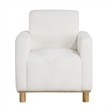 Comfort Pointe Maizie White Polyester Boucle Fabric Arm Chair