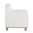 Comfort Pointe Maizie White Polyester Boucle Fabric Arm Chair