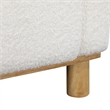 Comfort Pointe Maizie White Polyester Boucle Fabric Arm Chair