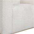 Comfort Pointe Maizie White Polyester Boucle Fabric Arm Chair