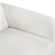 Comfort Pointe Maizie White Polyester Boucle Fabric Arm Chair