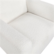 Comfort Pointe Maizie White Polyester Boucle Fabric Arm Chair