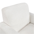Comfort Pointe Maizie White Polyester Boucle Fabric Arm Chair
