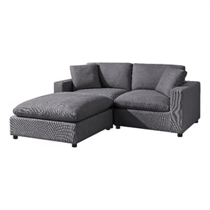 Comfort Pointe Casella Modular Charcoal Fabric 3-piece Chofa