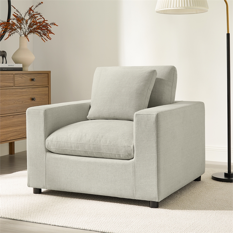 Comfort Pointe Casella Modern Beige Poyester Fabric Arm Chair