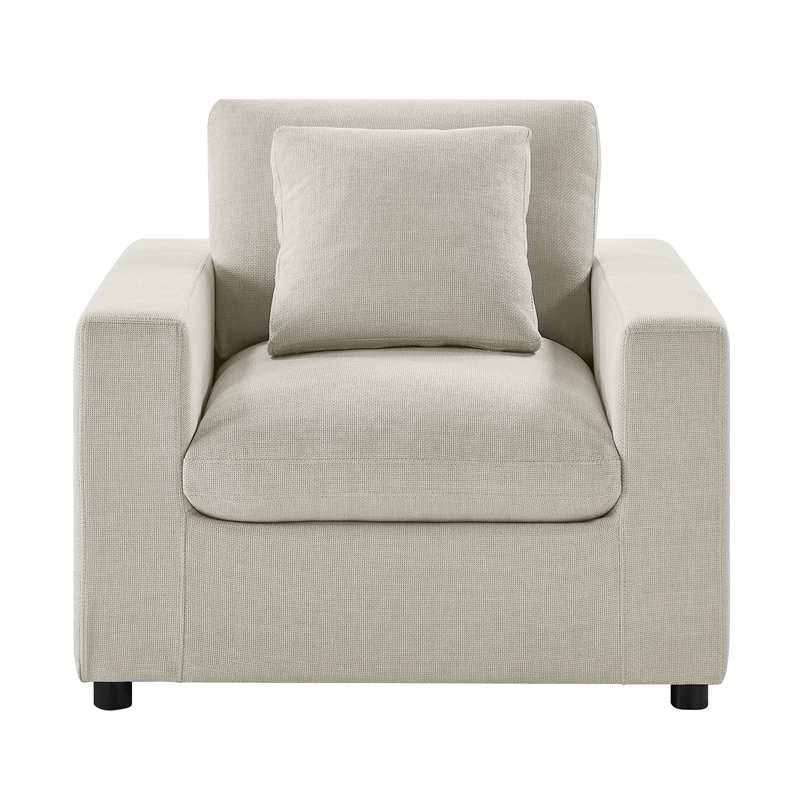 Comfort Pointe Casella Modern Beige Poyester Fabric Arm Chair