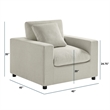 Comfort Pointe Casella Modern Beige Poyester Fabric Arm Chair