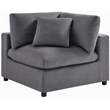 Comfort Pointe Casella Charcoal Polyester Fabric Corner Wedge Accent Chair