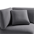 Comfort Pointe Casella Charcoal Polyester Fabric Corner Wedge Accent Chair