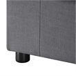Comfort Pointe Casella Charcoal Polyester Fabric Corner Wedge Accent Chair