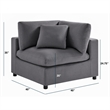 Comfort Pointe Casella Charcoal Polyester Fabric Corner Wedge Accent Chair