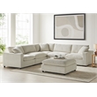 Comfort Pointe Casella Modular Beige Corduroy Fabric 6-Piece Sectional