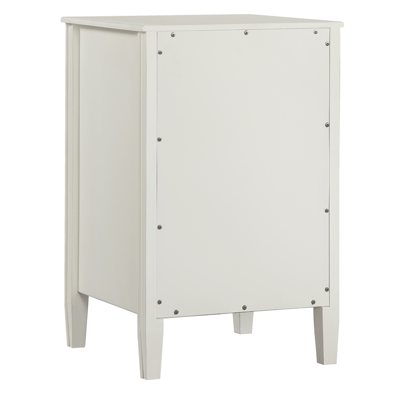 Comfort Pointe Winsley 2-drawer Antique White Painted Wood Storage Nightstand