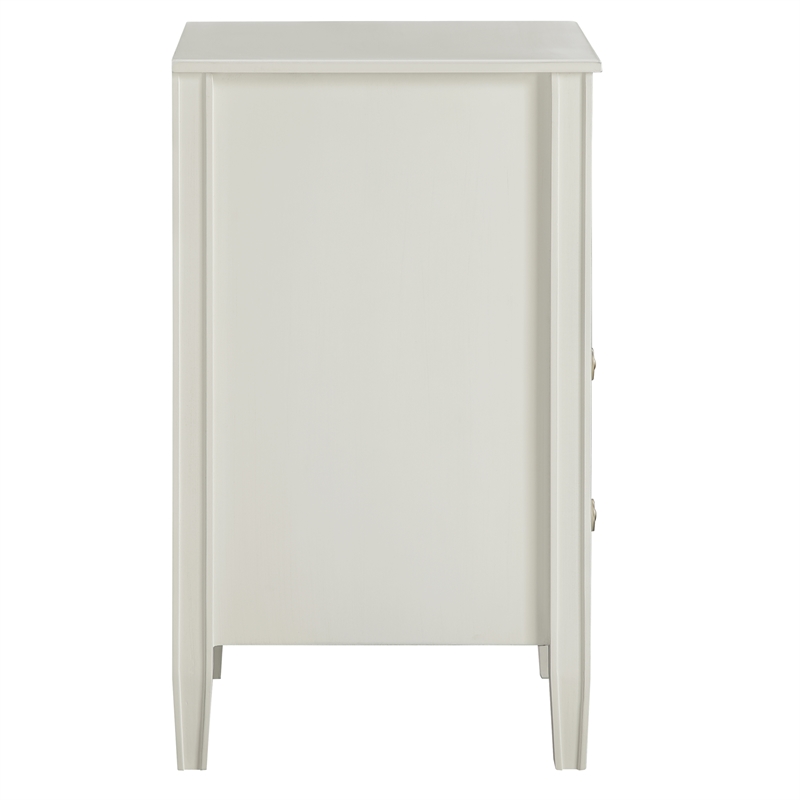 Comfort Pointe Winsley 2-drawer Antique White Painted Wood Storage Nightstand