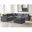 Comfort Pointe Casella Modular Charcoal Corduroy Fabric 6-Piece Sectional
