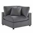 Comfort Pointe Casella Modular Charcoal Corduroy Fabric 6-Piece Sectional