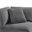 Comfort Pointe Casella Modular Charcoal Corduroy Fabric 6-Piece Sectional