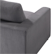 Comfort Pointe Casella Modular Charcoal Corduroy Fabric 2-Piece Sofa