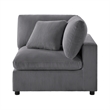 Comfort Pointe Casella Modular Charcoal Corduroy Fabric 2-Piece Sofa