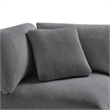 Comfort Pointe Casella Modular Charcoal Corduroy Fabric 2-Piece Sofa